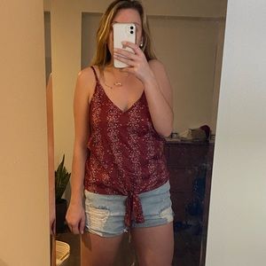 Multi color floral tank top